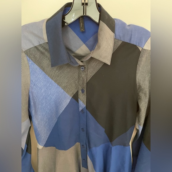 BCBG Plaid Color Block Circle Dress - Picture 3 of 3